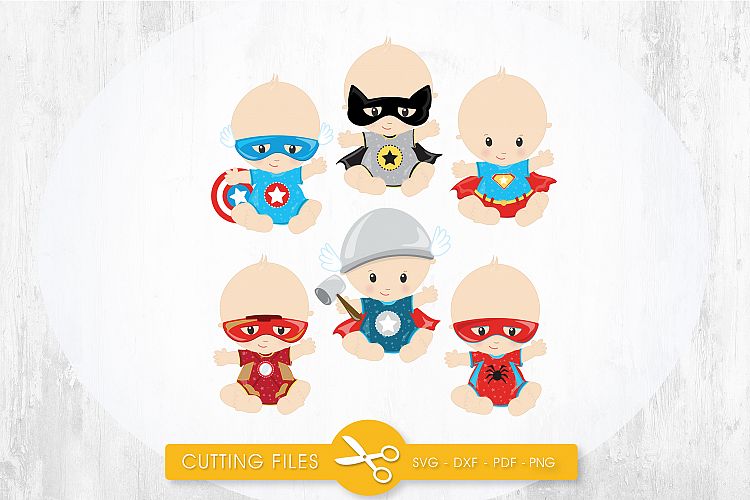 Super  Babies cutting files svg, dxf, pdf, eps included - cut files for cricut and silhouette - Cutting Files SG