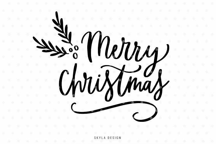 Merry Christmas SVG hand-lettered quote