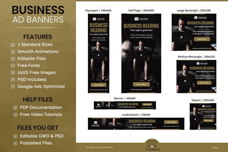 Animated Business Banner Ad Template - BU001