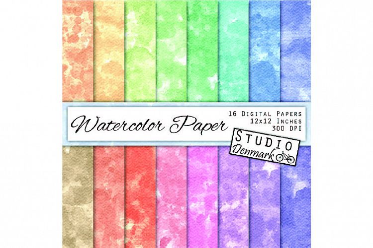 Watercolor Digital Paper - Textured Paper Pack
