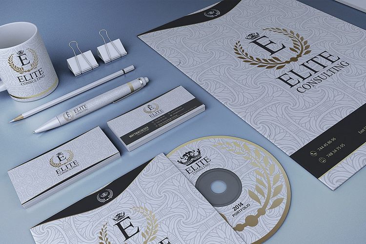 Gold And White Corporate Identity