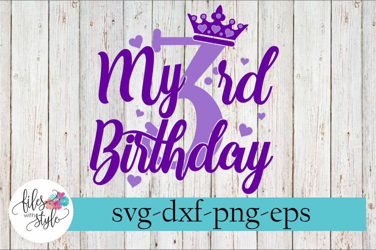 Download My 3rd Birthday Party Diva SVG Cutting Files (230996) | SVGs | Design Bundles