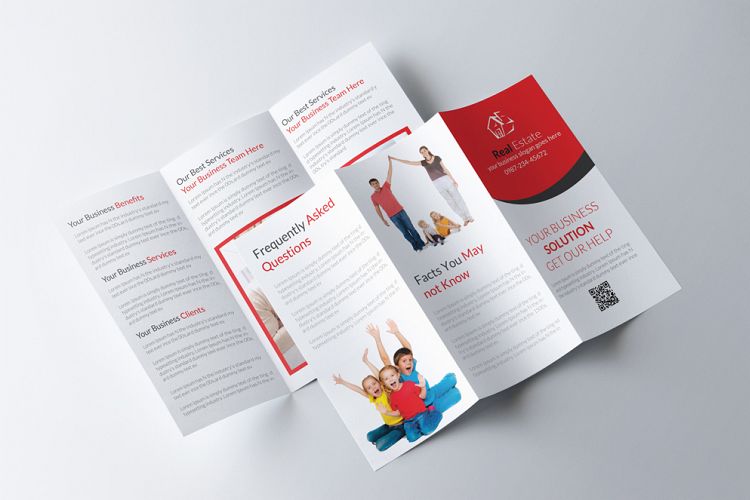 Real Estate Trifold Brochure Template