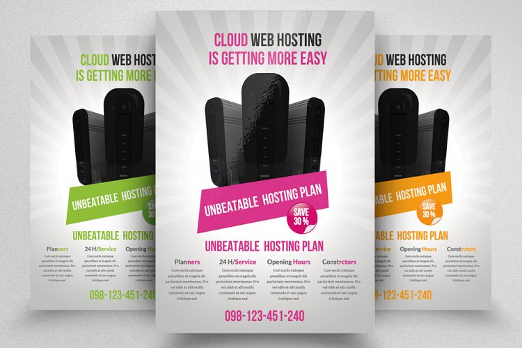 Web Hosting Flyer Template