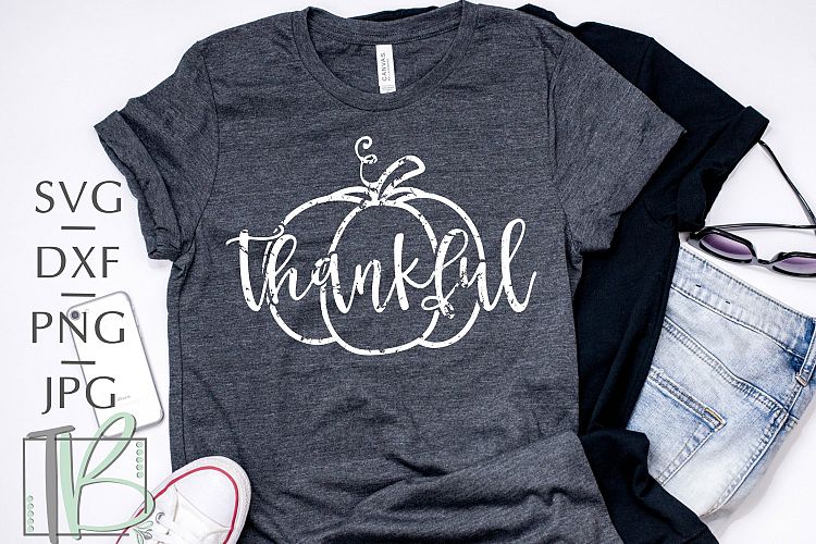 Grunge SVG, Thankful Pumpkin SVG