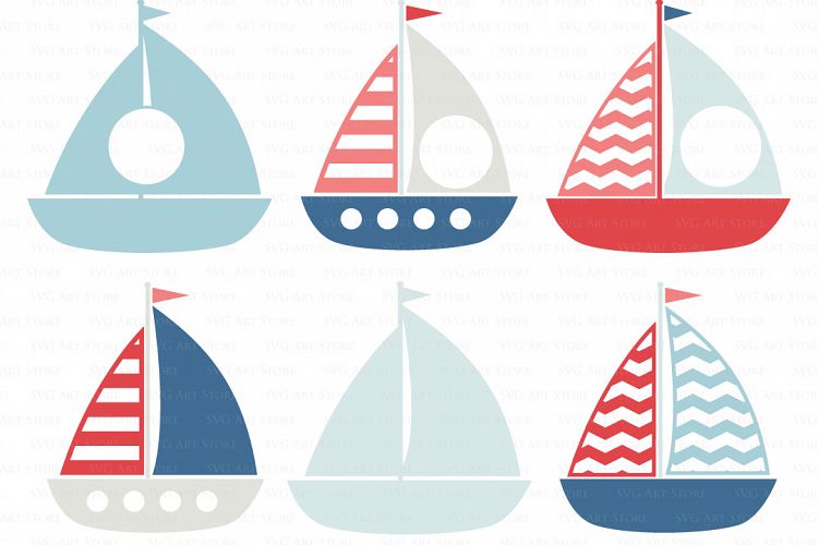 Nautical SVG Files - sailing boat svg cut files for Cricut and Silhouette - SVG, dxf, png, jpg - Sailboat svg, boat monogram svg cut files