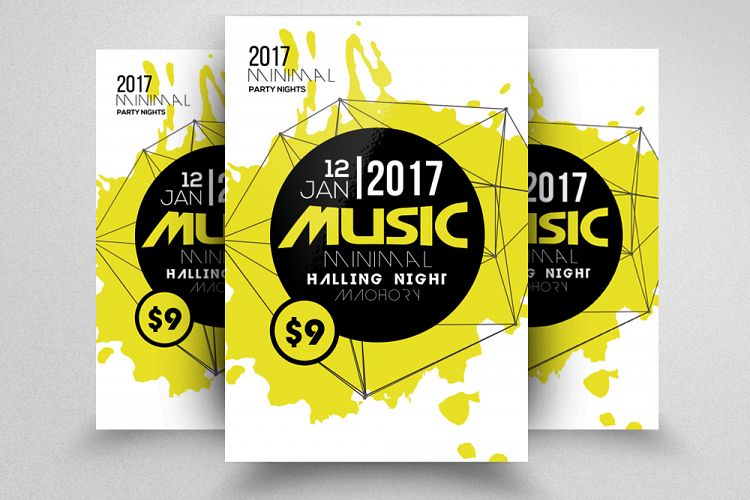 Techno Music Party Flyer
