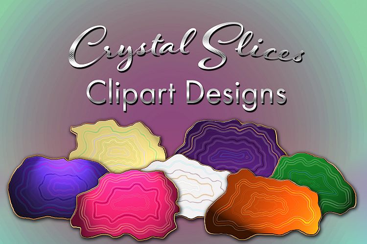Crystal Slices Clipart Designs