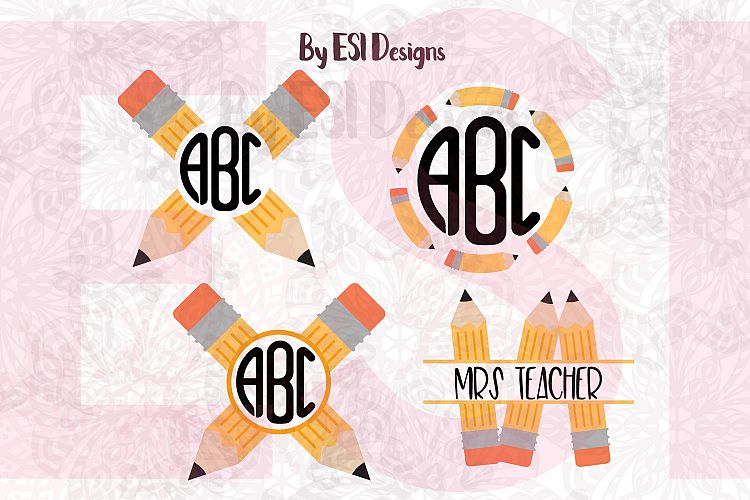 Pencil Monogram Design Set