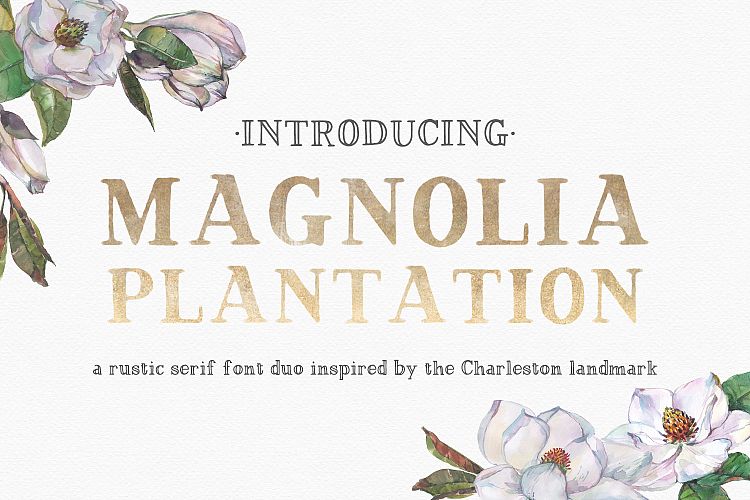 Magnolia Plantation Hand-lettered Serif Font Duo