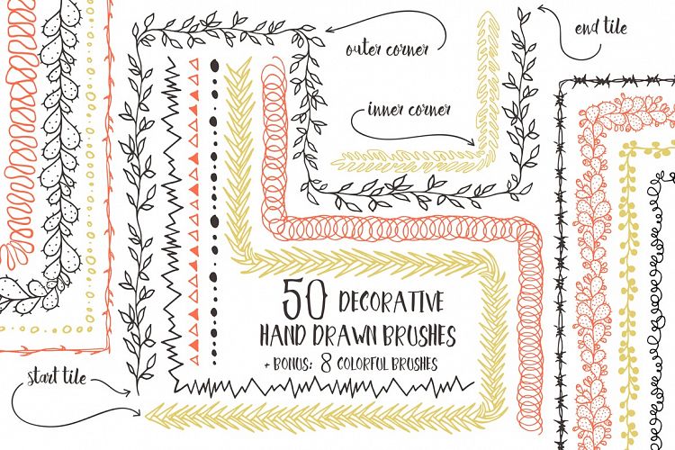 50 Vector Pattern Brushes