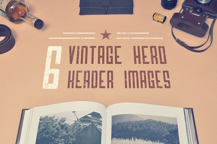 6 Vinage Hero Header Images + Bonus