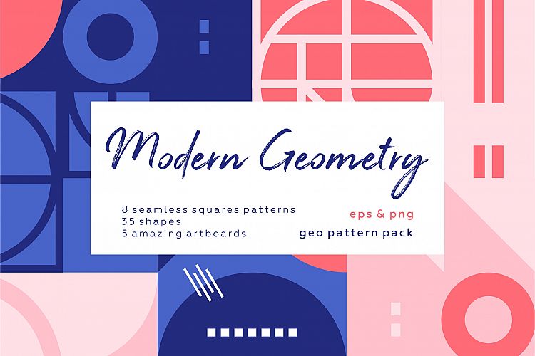Modern geometry abstract pattern collection