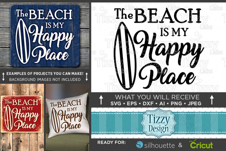 The Beach is my Happy Place SVG Files - Beach Decor - 749