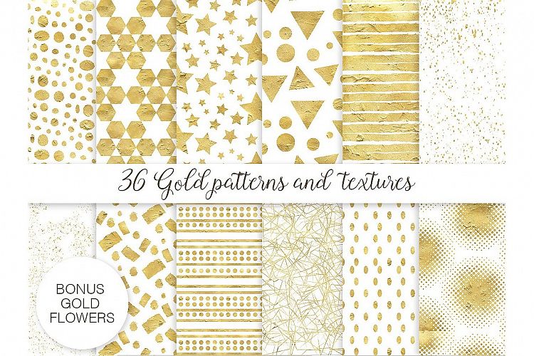 36 gold patterns and textures