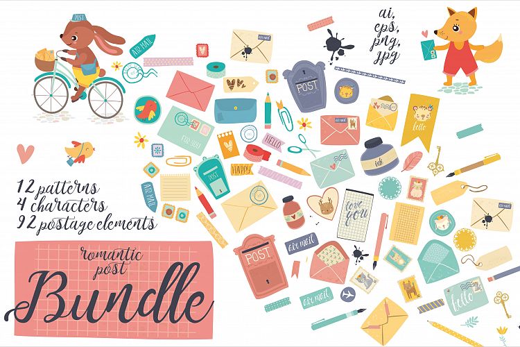 BUNDLE. Postal set
