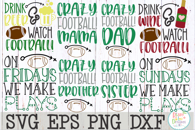 Football Bundle SVG DXF EPS PNG 