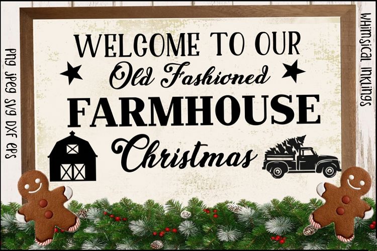 Old Fashioned Farmhouse Christmas SVG