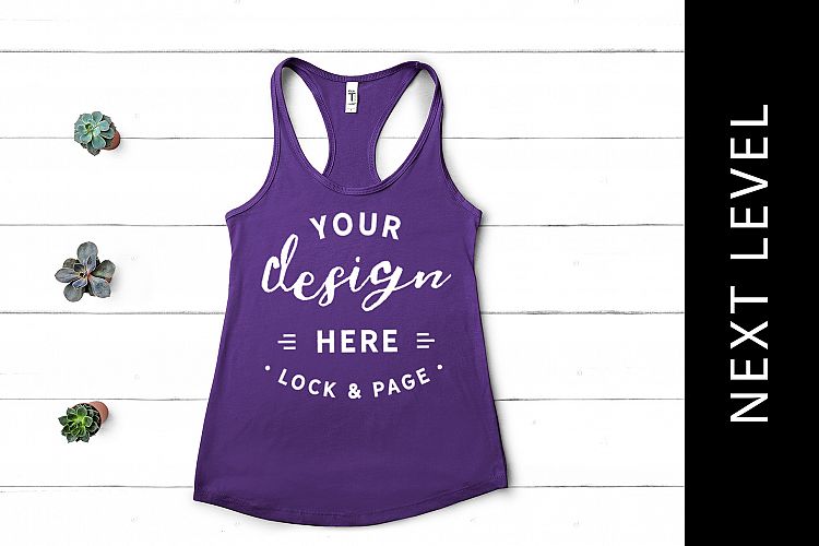 Purple Rush Next Level 1533 Feminine Mockup Tank Top Vest