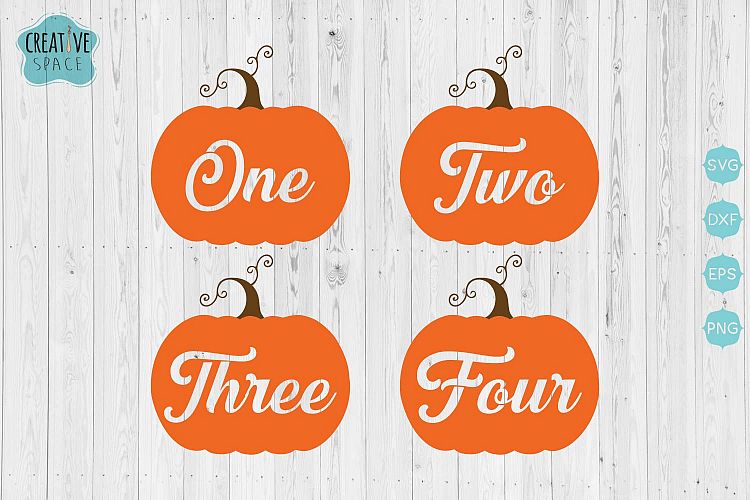 Pumpkin One Two Three Four svg