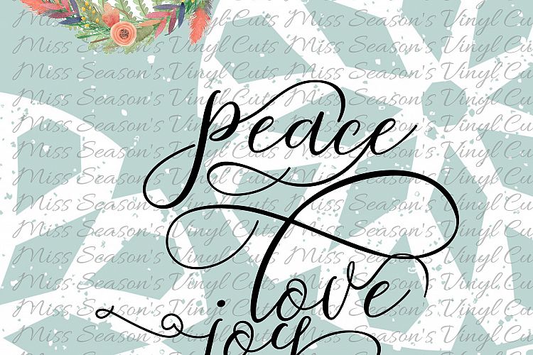 Peace Love Joy Svg