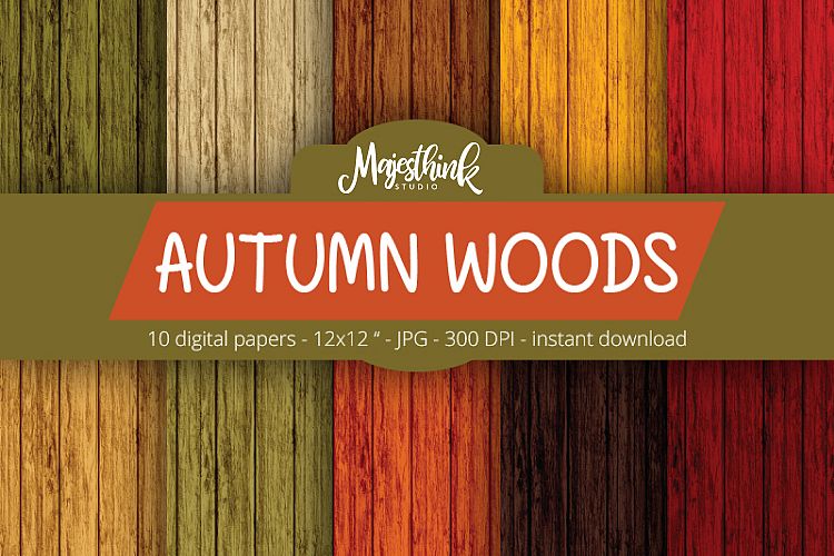 Autumn Woods Pattern - Fall Background 