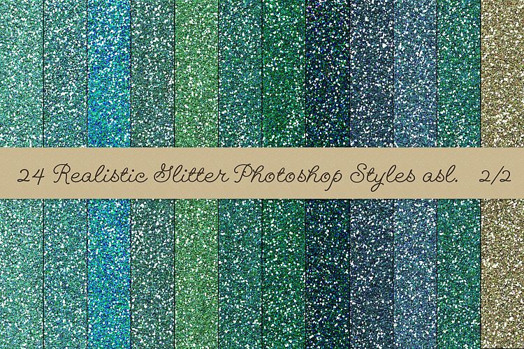 24 Realistic Glitter Photoshop Styles asl