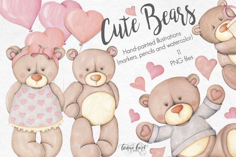 Cute Bears Hand Painted Collection