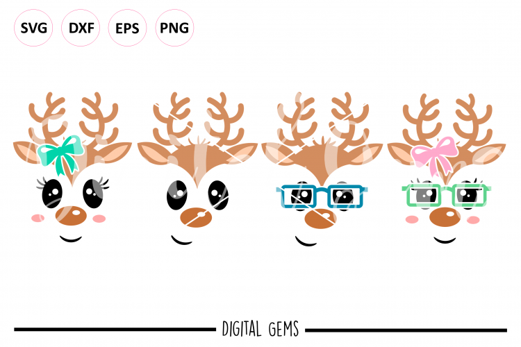 Reindeer SVG / DXF / EPS / PNG files