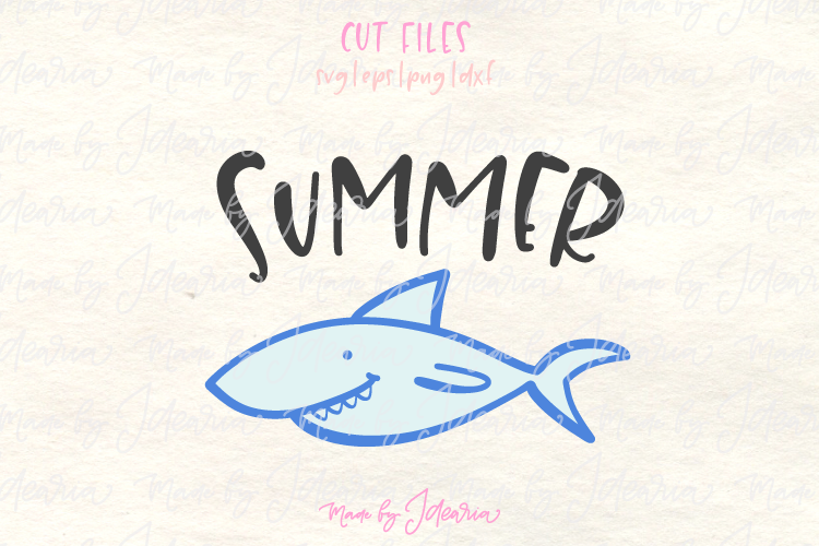 Summer Cute Shark Svg