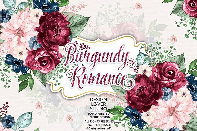 Burgundy Romance design