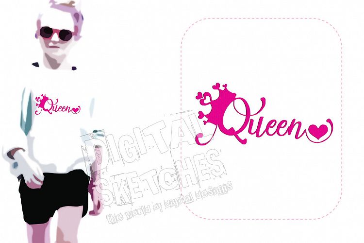 Queen Princess Saying Machine Embroidery Design 4 Sizes