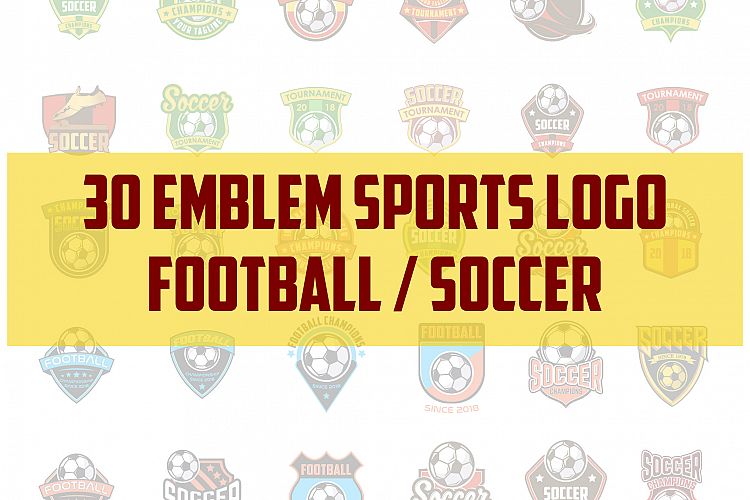 30 football / soccer emblem sports logo 