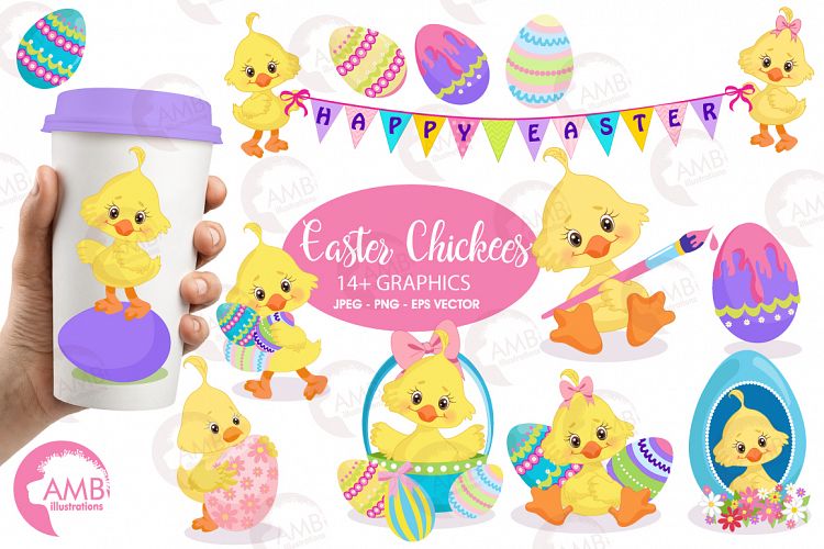 Easter Chick clipart, graphics, illustrations AMB-1200