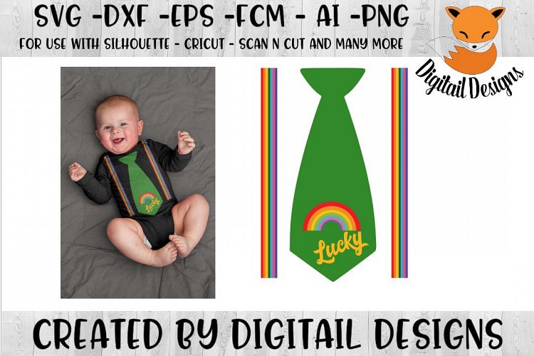 St Patricks Day Tie SVG - Silhouette - Cricut