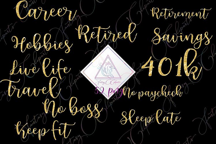 Retirement Word Art Clipart