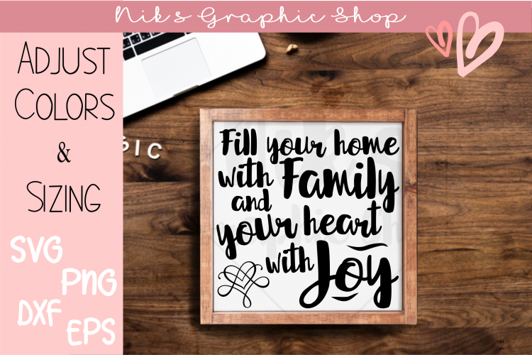 Family Svg, Joy Svg, Christmas Svg, Christmas Sign Svg