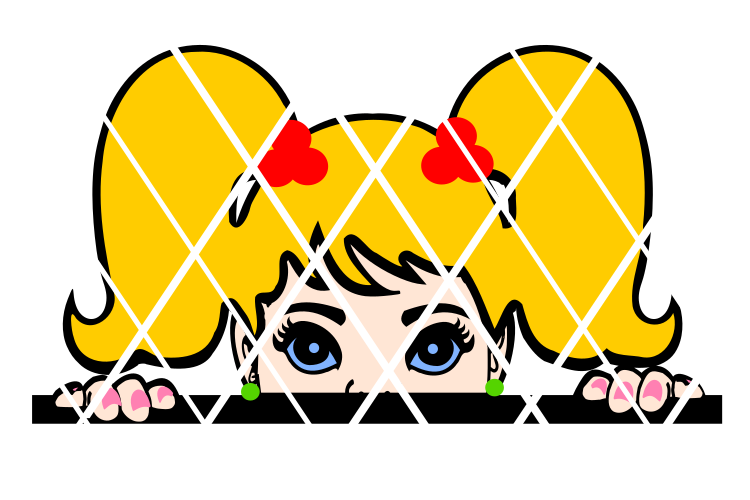 Peek a boo svg, Peek-a-boo girl svg,Backpack svg