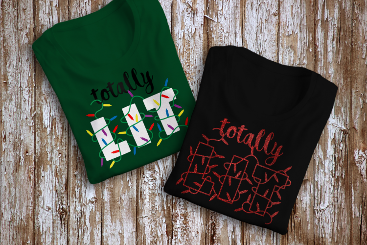 Totally LIT Christmas Lights SVG File Cutting Template