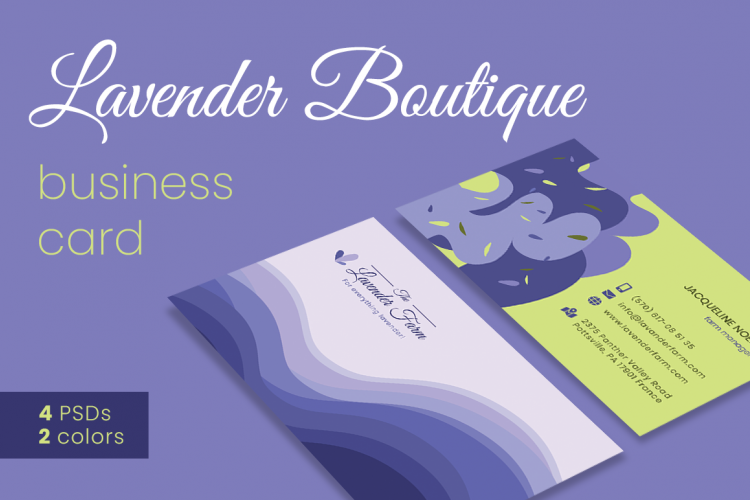 Lavender Boutique Business Cards