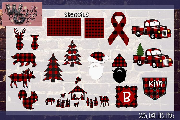 Download Buffalo Plaid Bundle SVG DXF PNG JPG Comm