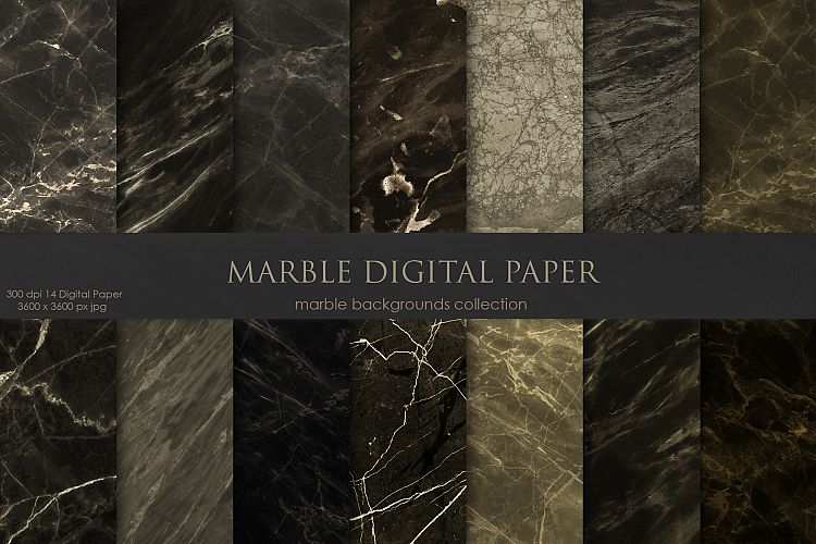 Dark Marble Digital Paper