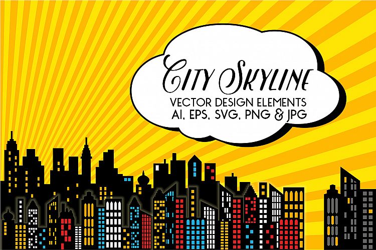 Superhero - City Skyline Vectors