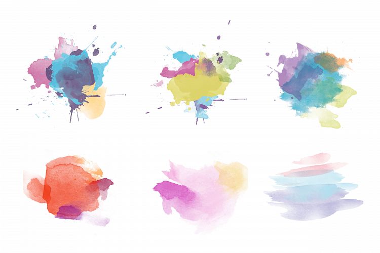 Hand painted watercolor template vector background