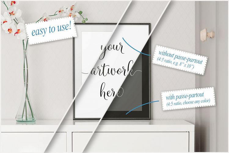 Frame mockup - clean bright interior