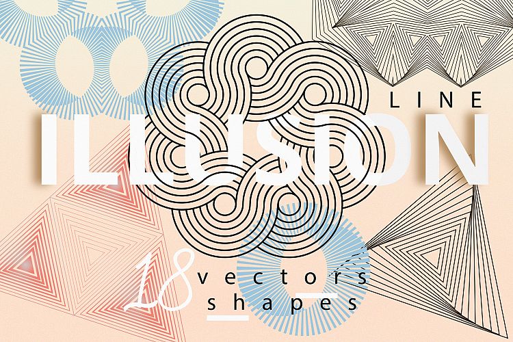 Download Free Illustrations Download Illusion Linear Geometric Shapes Free Design Resources