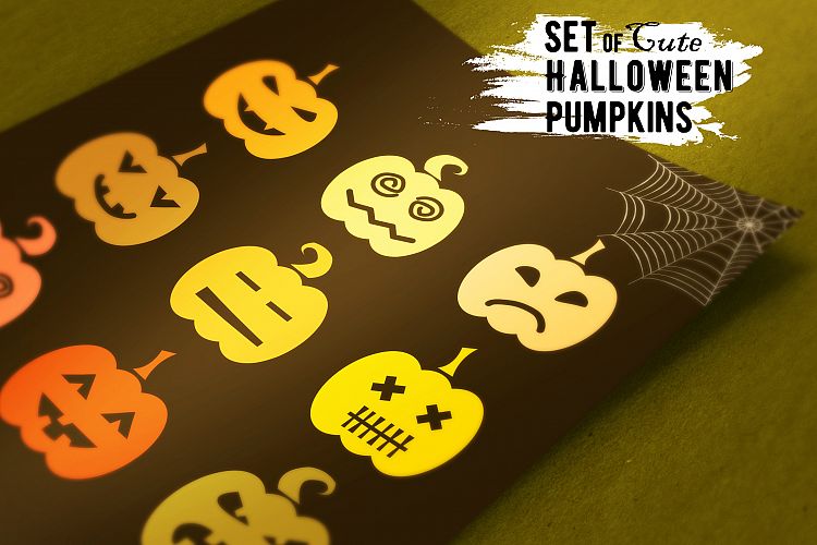 Set of  Halloween Pumpkins