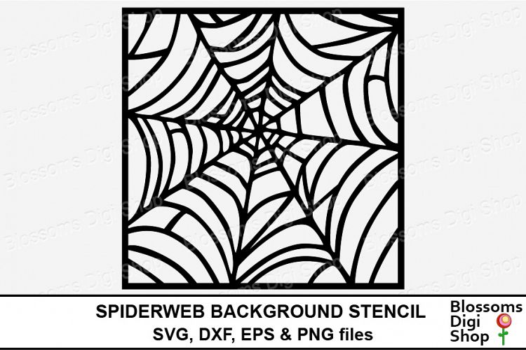 Spiderweb Background Stencil