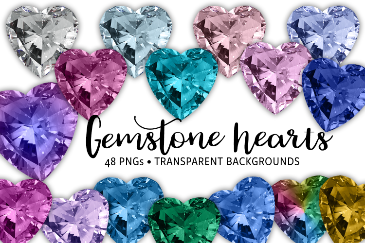 Gemstone Hearts