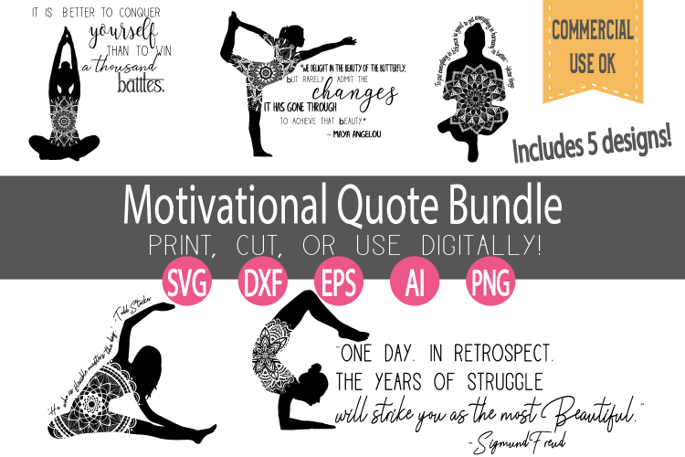 Motivational Quote Bundle 2 - Cut Files and Clip Art